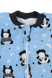 Erkek Çocuk Mavi Panda Yıldız Desenli Uyku Tulumu 2.5 TOG 2