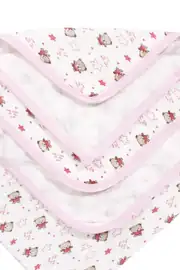Ayıcık Desenli Penye Tek Kat Krem Pembe Bebek Battaniyesi 3