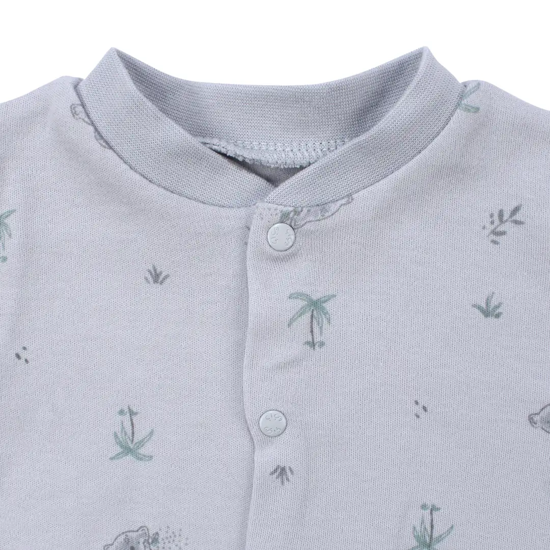 Unisex Gri Koala Desenli Organik Üçlü Pijama Takımı 5