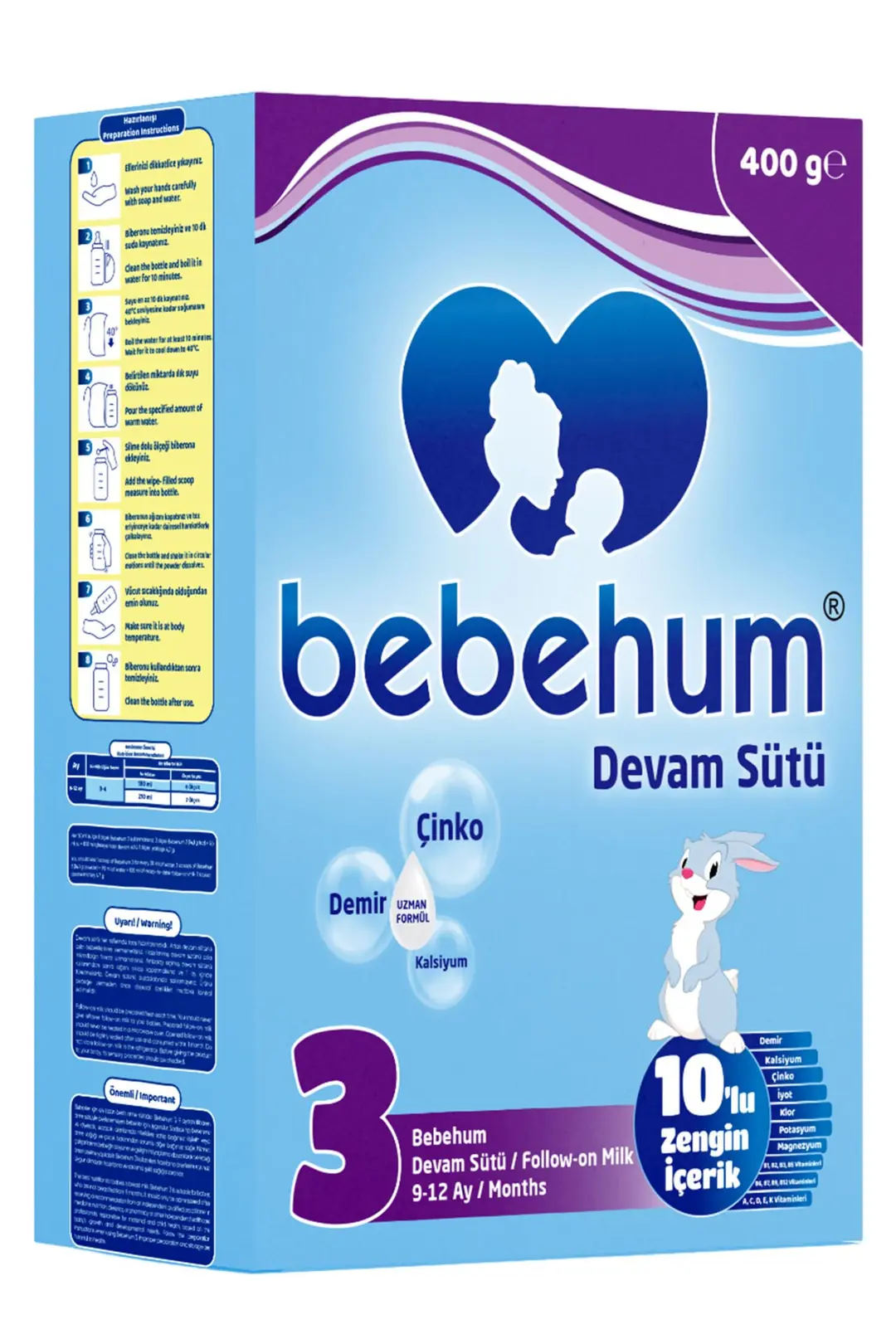 Bebehum 3 Numara Devam Sütü 9-12 Ay 400 gr