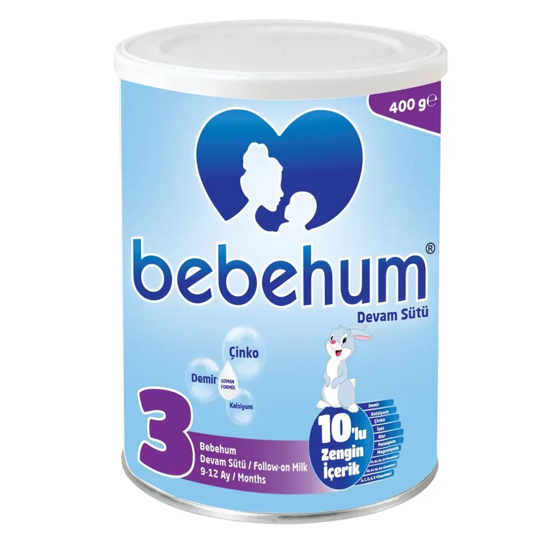 Bebehum 3 Numara Teneke Devam Sütü 9-12 Ay 400 gr