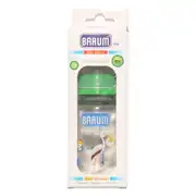 Barum Hayvan Desenli Kiraz Uçlu Yeşil Cam Biberon 125 ml 1