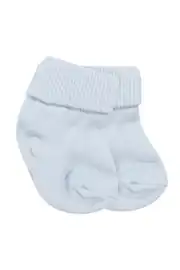 Erkek Bebek Mavi Beyaz Kahve 3'lü Çorap Set 0-6 Ay 2