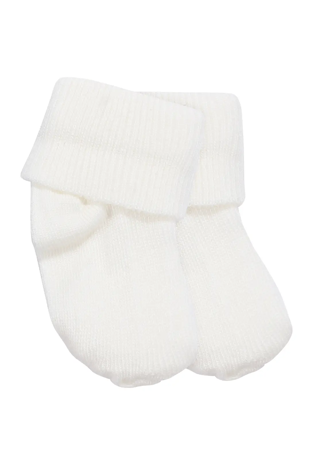 Unisex Beyaz Mavi Kiremit 3'lü Çorap Set 0-6 Ay 4