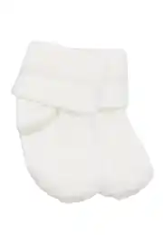 Unisex Beyaz Mavi Kiremit 3'lü Çorap Set 0-6 Ay 4