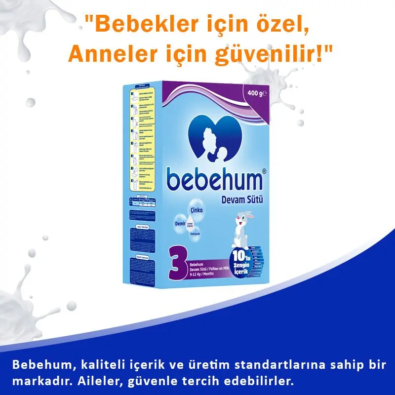 Bebehum 3 Numara Devam Sütü 9-12 Ay 400 gr 3