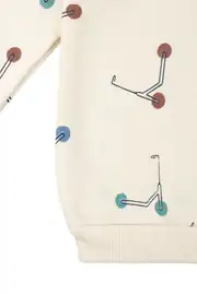 Erkek Çocuk Ekru Kahve Renkli Scooter Baskılı Üç İp  2'li Takım 6