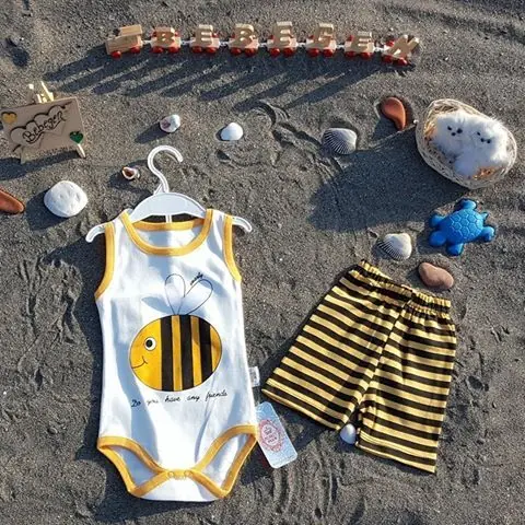 Askılı 2 li Arılı Bebek Takımı 1