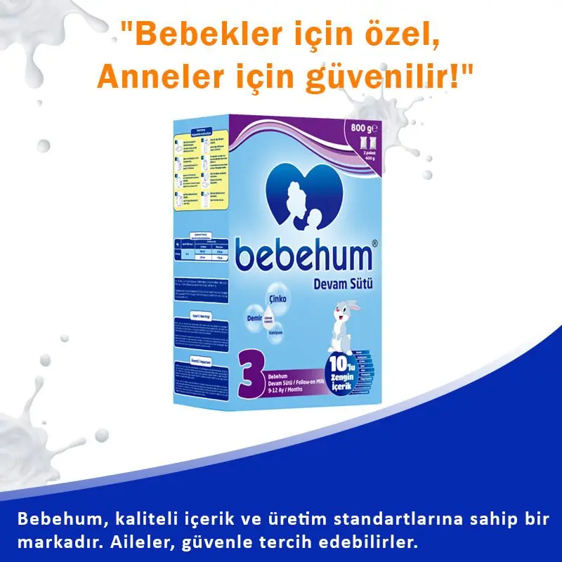 Bebehum 3 Numara Devam Sütü 9-12 Ay 800 gr 3