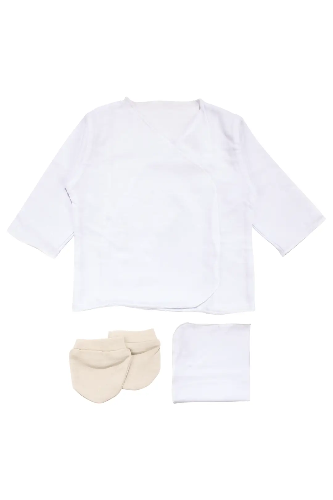 Unisex Bej Koala Desenli Organik 10 Parça Hastane Çıkış Seti 6