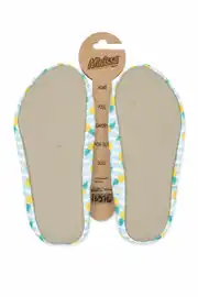 Unisex Mavi Sarı Ananas Desenli Havuz/Deniz Patik Ayakkabı 33-35 Numara 2