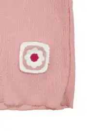 Kız Çocuk Somon Kolları Fırfırlı Çicek Nakışlı Bürümcük 2 li Takım 5