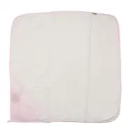 Kız Bebek Beyaz Pembe Fistolu Tüllü Çicek Broşlu Lifli Havlu Seti 75x75 cm 1