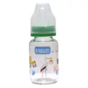Barum Hayvan Desenli Kiraz Uçlu Yeşil Cam Biberon 125 ml 2
