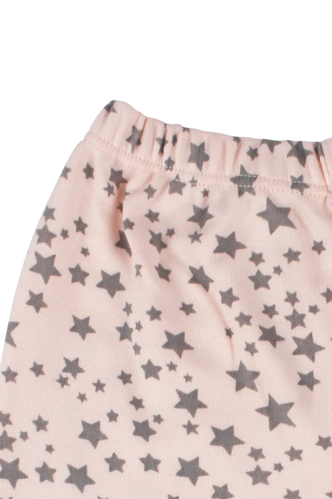 Kız Bebek Somon Yıldızlı Pijama Takımı 5