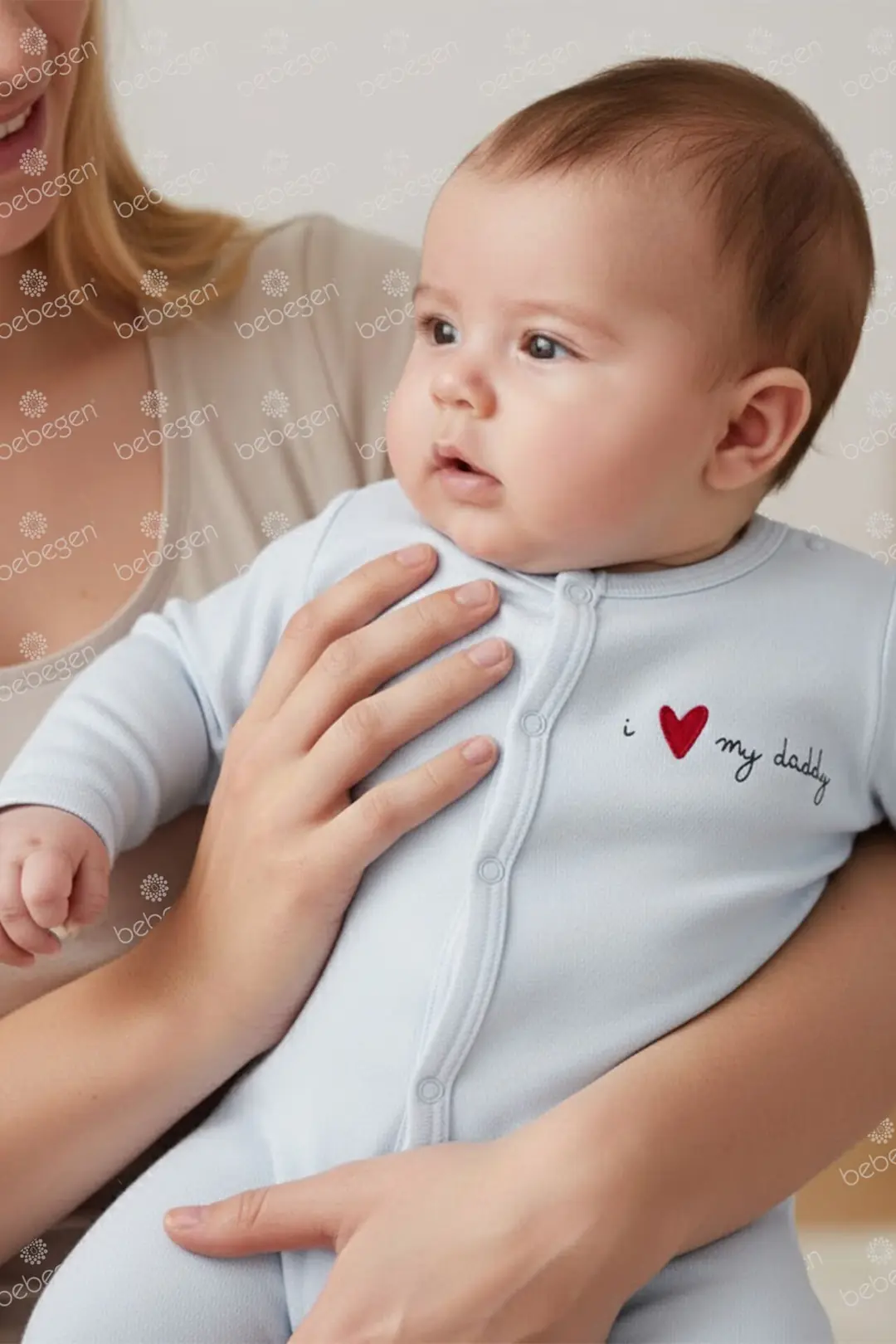 Unisex Daddy Yazılı Beyaz Patikli Tulum 2