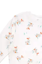 Unisex Ekru Ördek Baskılı Pijama Takımı 4