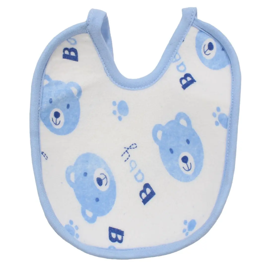 Unisex Mavi Baby Ayı Desenli Havlu Su Geçirmez Önlük 1