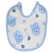 Unisex Mavi Baby Ayı Desenli Havlu Su Geçirmez Önlük 1
