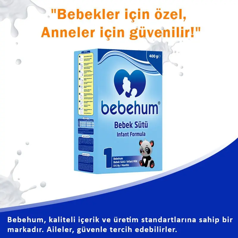 Bebehum 1 Numara Bebek Sütü 0-6 Ay 400 gr x 10 Adet 2