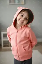 Unisex Kendinden Peluş Oyuncak Kedili Gri Fermuarlı Kapşonlu Hırka 1