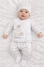 Chery Kalpli Kahve 5 Parça Bebek Hastane Çıkış Seti 1