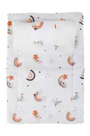 Unisex Beyaz Gökkuşağı Yıldızlı Müslin Alt Açma Minderi 2