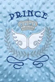 Erkek Bebek Mavi Prince Nakışlı Nohut Alt Açma 70x40 4