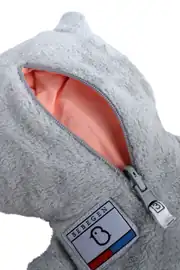 Unisex Kendinden Peluş Oyuncak Kedili Gri Fermuarlı Kapşonlu Hırka 6