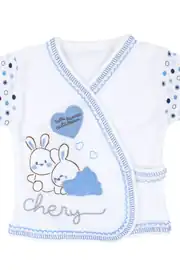Chery Kalpli Açık Mavi 5 Parça Erkek Bebek Hastane Çıkış Seti 3