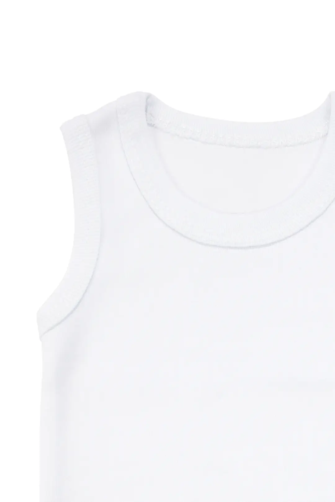 Unisex Beyaz %100 Organik Pamuk Düz Askılı Çıtçıtlı Zıbın Body 3