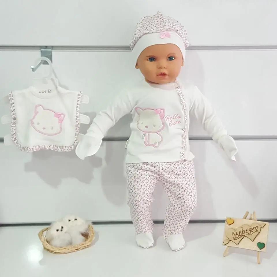 5 Parça Hastane Çıkışı Pembe Kedi Desenli 1