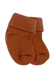 Erkek Bebek Laci Beyaz Tarçın 3'lü Çorap Set 0-6 Ay 2