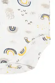 Unisex Beyaz Gökkuşağı Desenli Zıbın 3