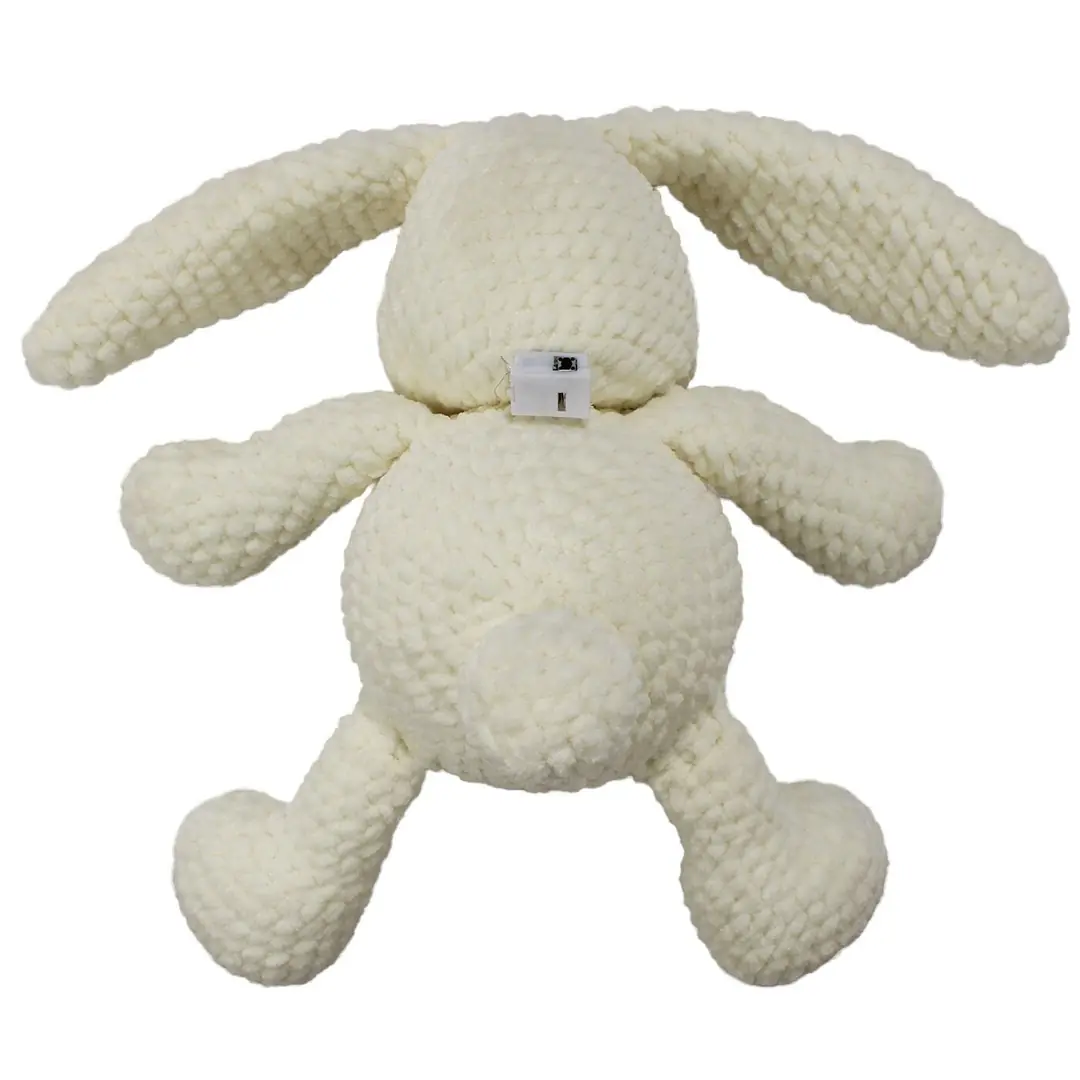 Amigurumi Ekru Krem Tavşan Gece Lambası Pilli Aksesuar Oyuncak 3