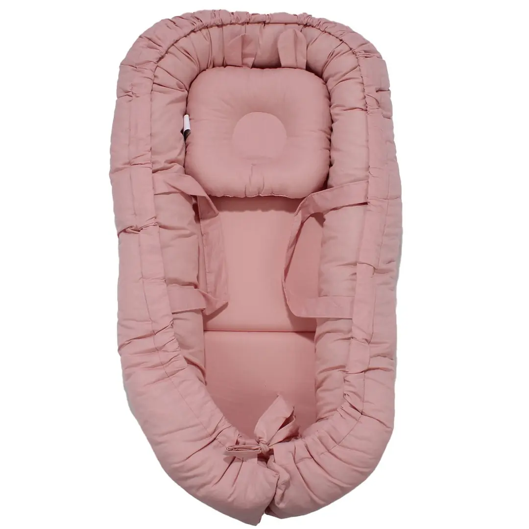 Unisex Pembe Yastıklı Taşınabilir Lüx Babynest