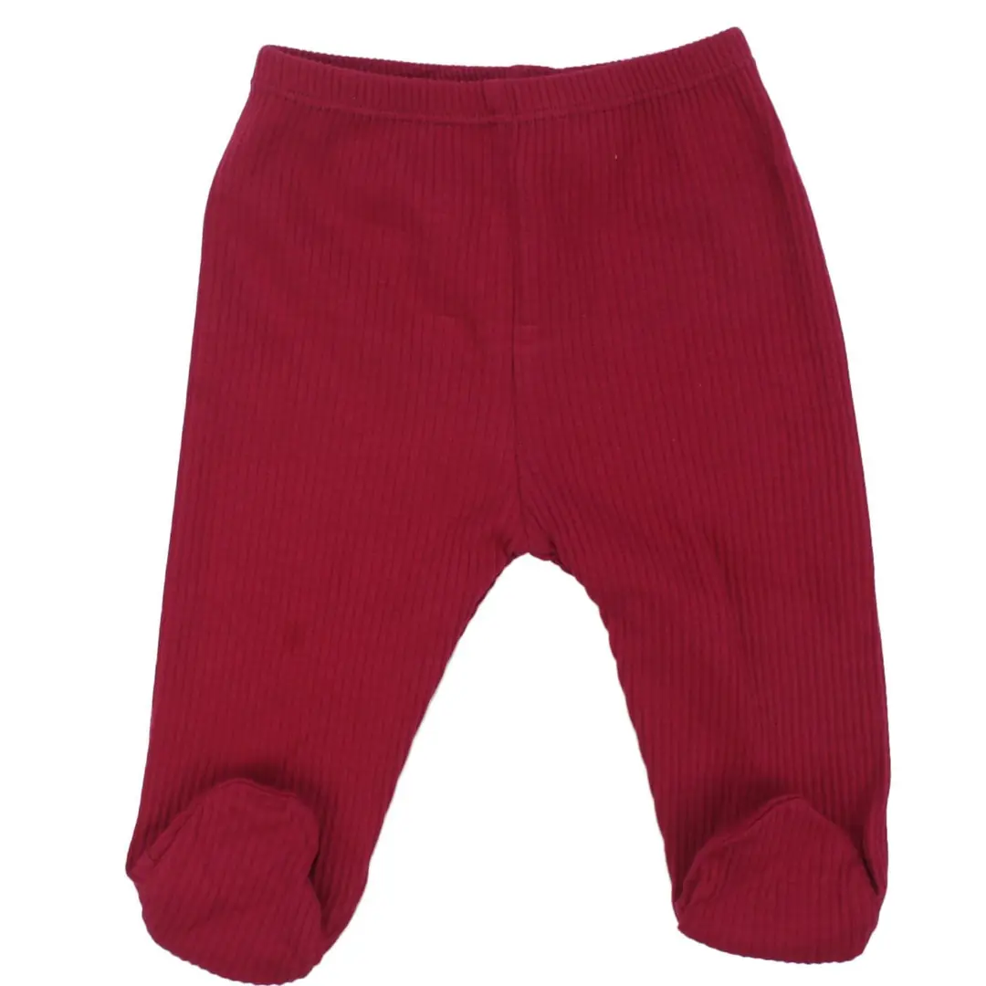 Kız Bebek Fuşya Pembe Kalp Desenli 3'lü Tek Alt Set 2
