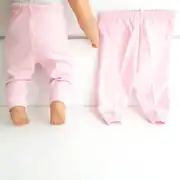 Sade Pembe Tek Alt Bebek Penye Pantolon 2