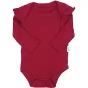Kız Bebek Fuşya Pembe Omuzları Fırfırlı Kalp Desenli 3'lü Zıbın Set 3