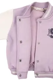 Kız Çocuk Mor Krem 3 İp Kolej Hırka 4