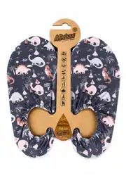 Unisex Gri Pudra Dinazor Desenli Havuz/Deniz Patik Ayakkabı 33-35 Numara 1