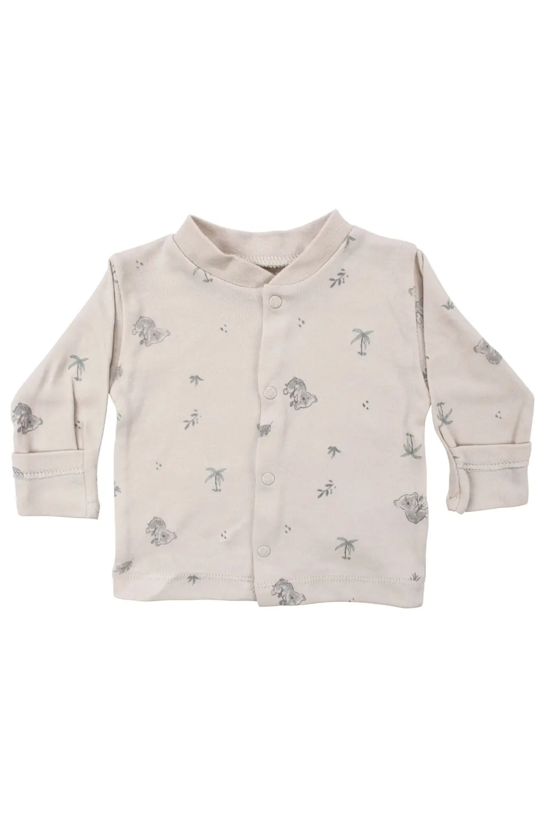 Unisex Bej Koala Desenli Organik Üçlü Pijama Takımı 2