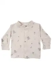 Unisex Bej Koala Desenli Organik Üçlü Pijama Takımı 2