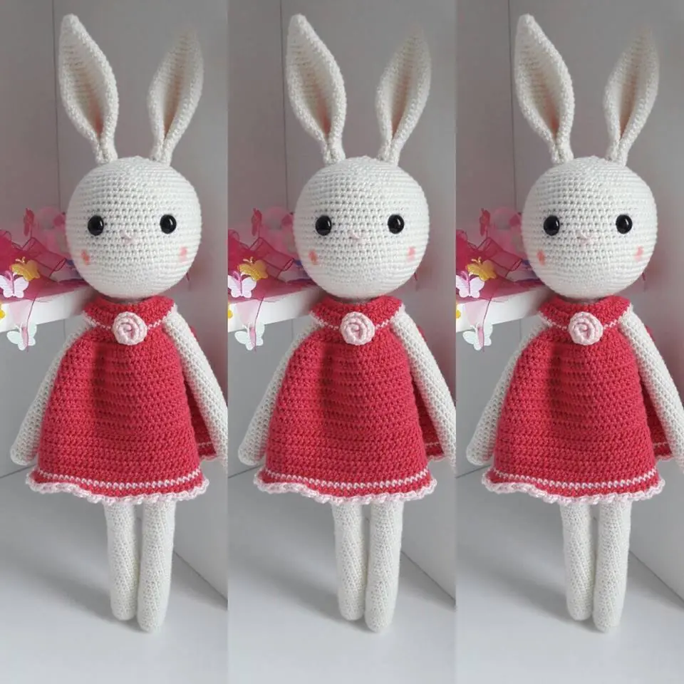 Organik Özel Üretim Kız Örgü Amigurumi Oyuncak Bebek