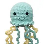 Yeşil Sarı Amigurumi Ahtapot Oyuncak 2