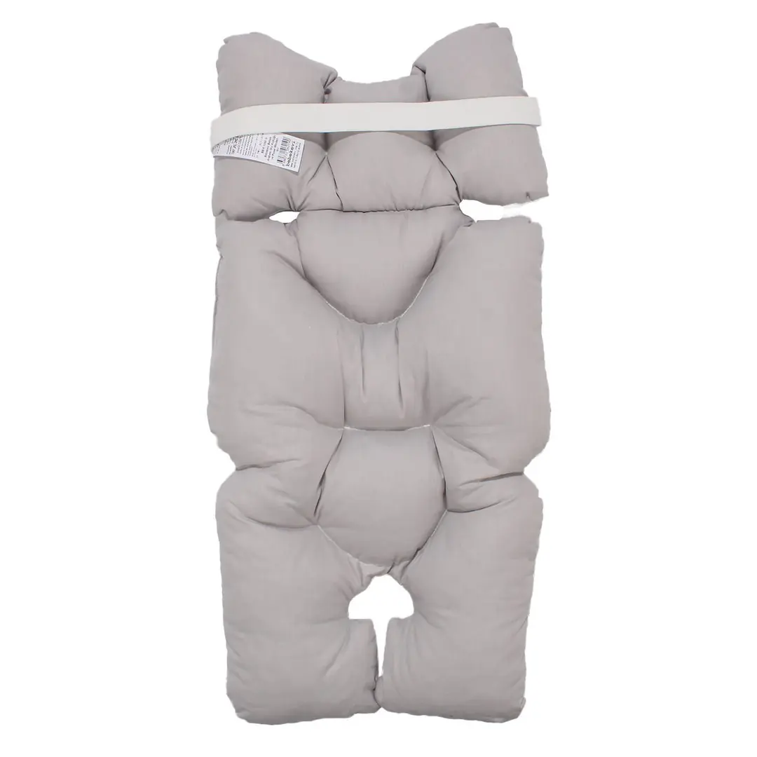 Unisex Gri Beyaz Kalp Desenli Çift Taraflı Puset Ve Bebek Arabası Minderi 3