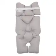 Unisex Gri Beyaz Kalp Desenli Çift Taraflı Puset Ve Bebek Arabası Minderi 3