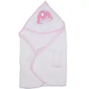 Kız Bebek Pembe Mantar Desenli Havlu Lif Set 3