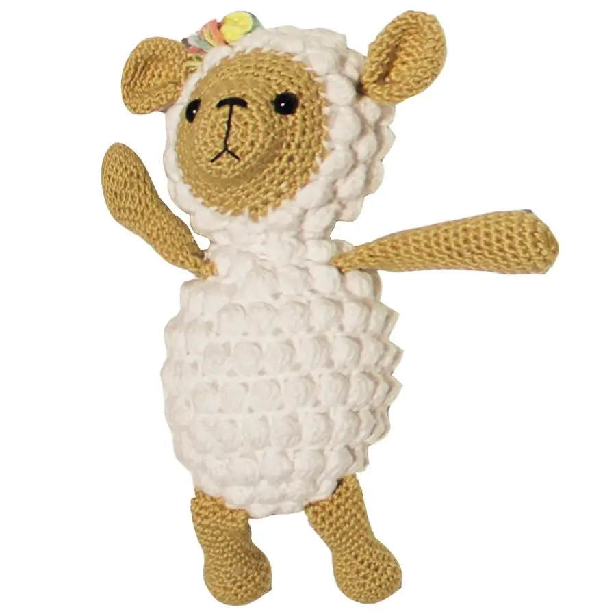 Çiçekli Sevimli Kuzu Amigurumi 1