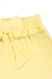 Kız Çocuk Ekru Sarı Limon Baskılı Şortlu Müslin 2'li Takım 6